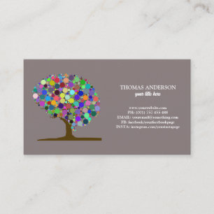 Modern Tree of Life Wellness Life Coach Business Card