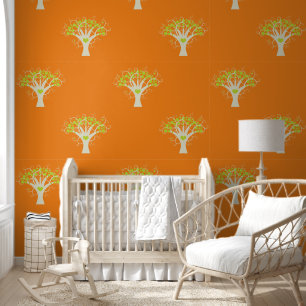 Modern Tree Of Life With Dots And Heart 1 Wallpaper