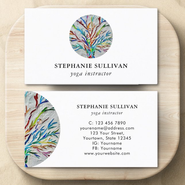 Modern Tree of Life Yoga Instructor Business Card (Creator Uploaded)