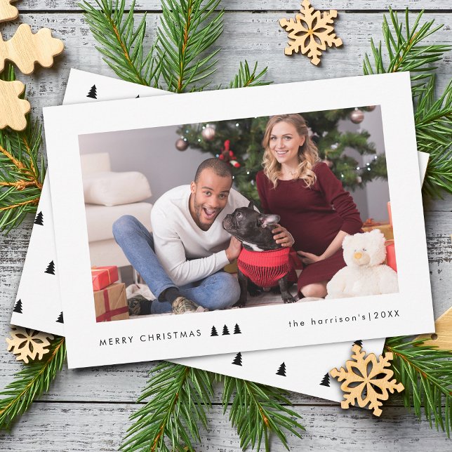 Modern Tree Photo Holiday Card (Modern Tree Photo Holiday Card)