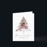 Modern Tree Shape Photos Merry Christmas Holiday Card<br><div class="desc">Modern Tree Shape Photos Merry Christmas. Available digitally and printed. Merry Christmas is in a stylish set script. Easily replace the sample image with your own and personalise with your names on the front and greeting inside.</div>
