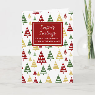 Modern Trees Employee Christmas Holiday Card
