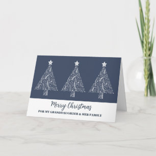 Modern Trees Granddaughter & Family Christmas Card