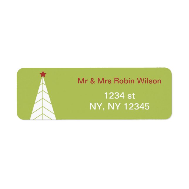Modern Trees Holiday labels (Front)