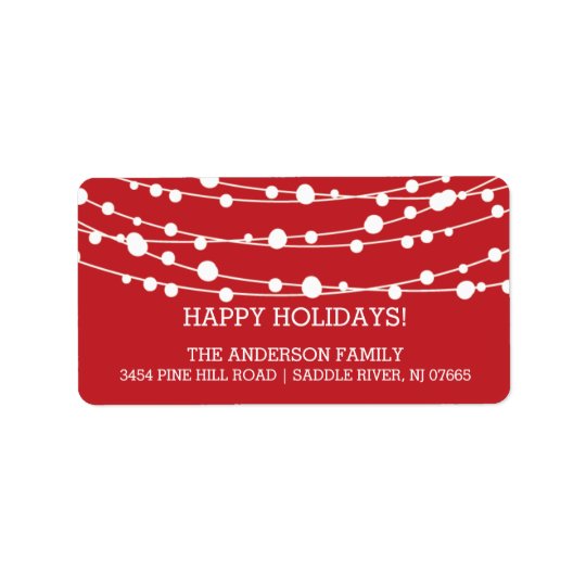 Modern Trees Holidays Christmas Return Address Address Label
