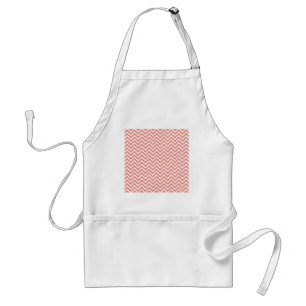 modern trend coral chevron standard apron