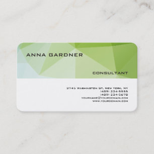 Modern Trend White Green Stripe Creative Business Card