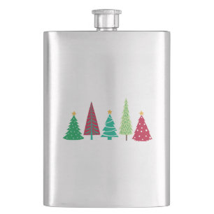 Modern trends Christmas Trees Hip Flask