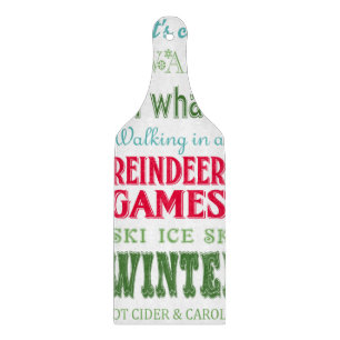 Modern trends Christmas typography Cutting Board