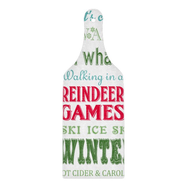 Modern trends Christmas typography Cutting Board (Front)
