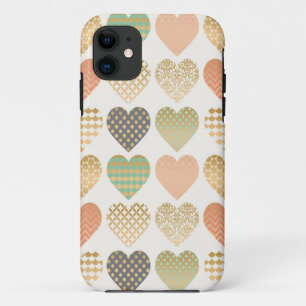 modern trends graphic hearts iPhone 11 case
