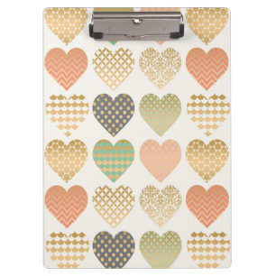 modern trends graphic hearts clipboard