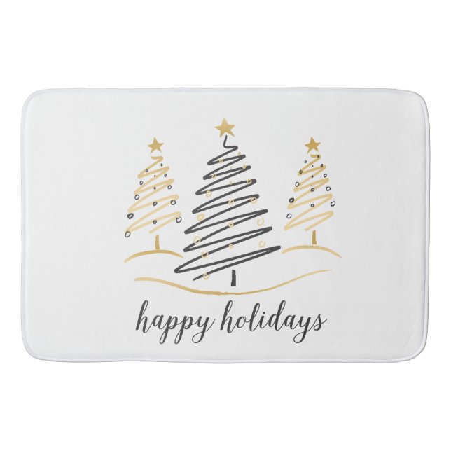 Modern Trends Holiday Trees Bath Mat (Front)