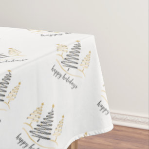 Modern Trends Holiday Trees Tablecloth