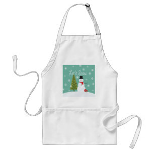 modern trends winter snowman standard apron