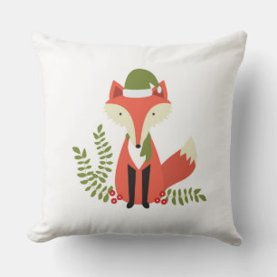 modern trends woodland christmas fox cushion