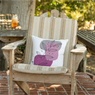 Modern Trendy Abstract floral Boho Chic Cushion