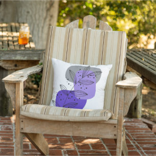 Modern Trendy Abstract floral Boho Chic Cushion