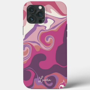 Modern Trendy Abstract Personalised Name fun iPhone 13 Pro Max Case