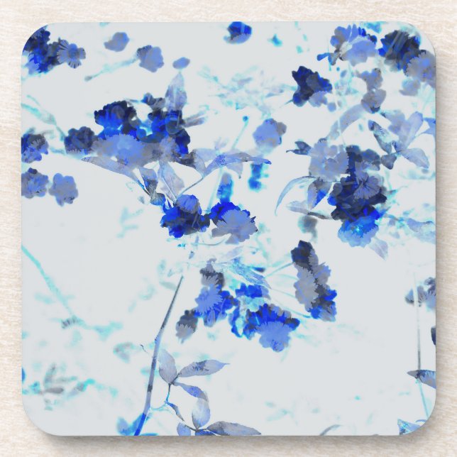 Modern, trendy art of floral / flower pattern coaster (Front)
