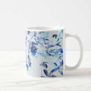 Modern, trendy art of floral / flower pattern coffee mug