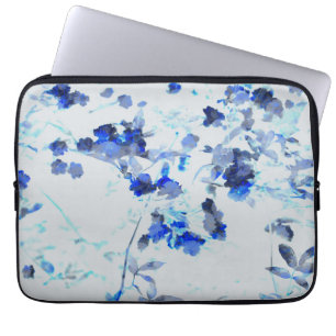 Modern, trendy art of floral / flower pattern laptop sleeve