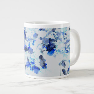 Modern, trendy art of floral / flower pattern large coffee mug