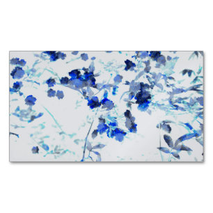 Modern, trendy art of floral / flower pattern 	Magnetic business card