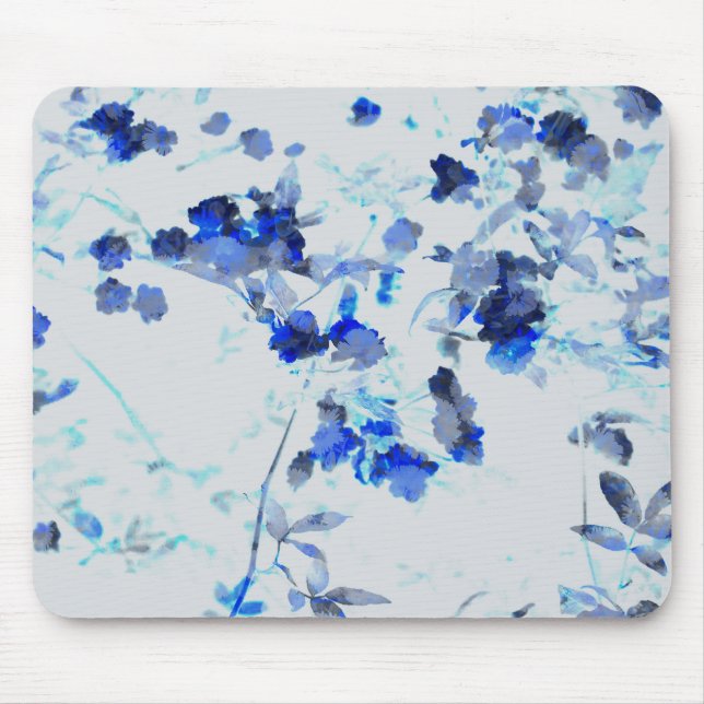 Modern, trendy art of floral / flower pattern mouse pad (Front)