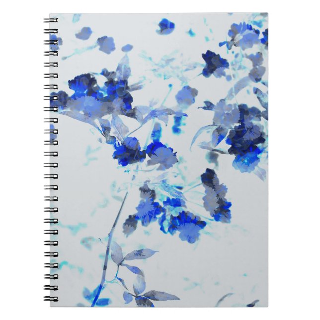Modern, trendy art of floral / flower pattern notebook (Front)