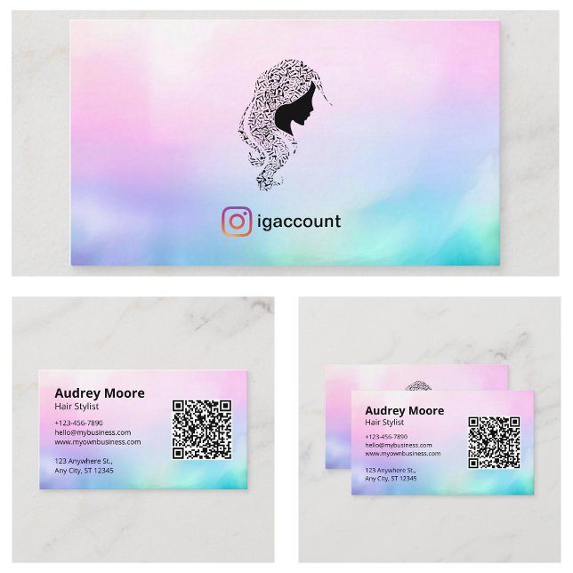Modern Trendy Beauty Salon Hair Stylist Business Card (Modern Trendy Beauty Salon Hair Stylist Business Card
)