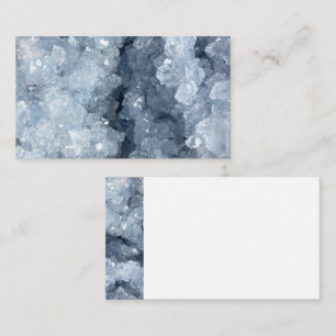Modern Trendy Blue Celestite Crystal Agate Geode Business Card