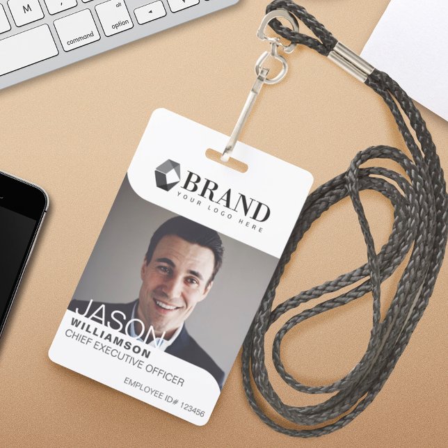 Modern & Trendy Business Professional Photo ID ID Badge (Creator Uploaded)