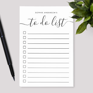 Modern Trendy Calligraphy Script To Do List Post-it Notes