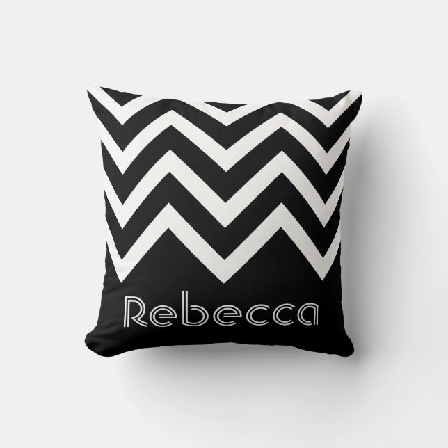 Modern Trendy Chevrons Personalised Cushion (Front)