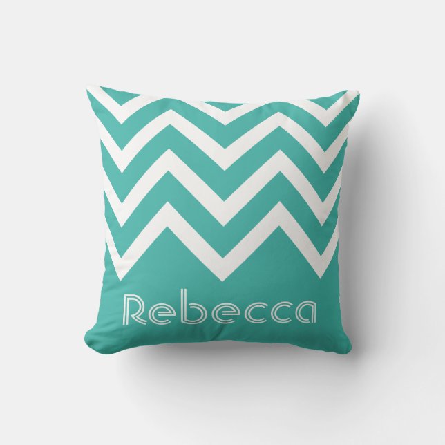 Modern Trendy Chevrons Personalised Cushion (Front)