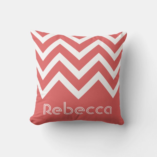 Modern Trendy Chevrons Personalised Cushion (Front)
