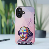 Modern Trendy Chic Pink Geometric Shakespeare