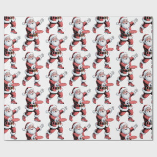 Modern Trendy Christmas Disc Golf Santa Claus Wrapping Paper