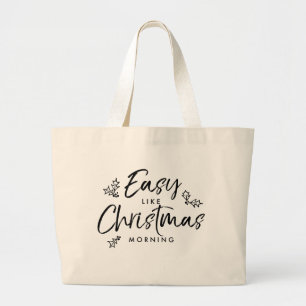 Modern Trendy Christmas Fun Quote Lyrics Humour Pu Large Tote Bag