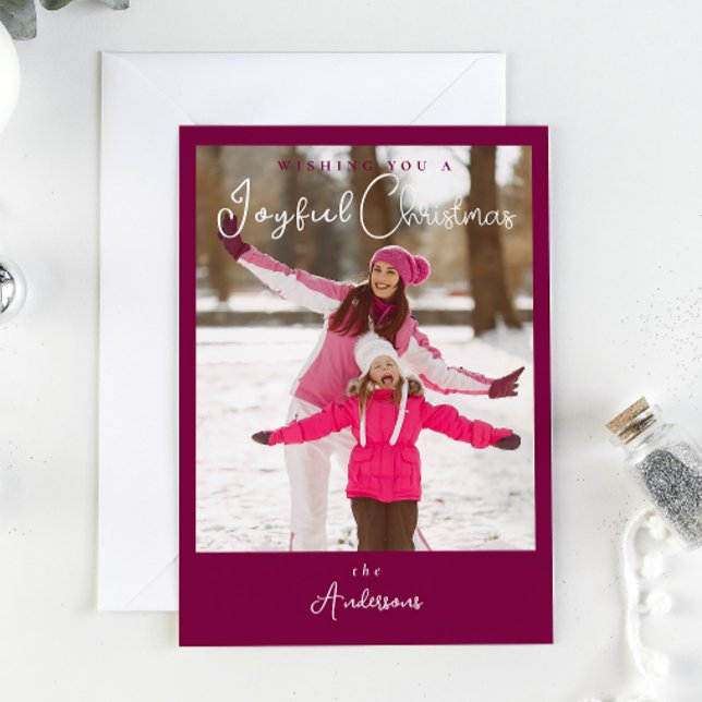 Modern Trendy Christmas Photo Holiday Card (Modern Trendy Christmas Photo Holiday Card)