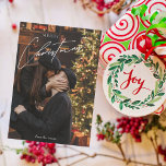 Modern Trendy Christmas |  Romantic Couple Photo  Enclosure Card<br><div class="desc">Share the magic of the season with loved ones using this modern and trendy Christmas card featuring a romantic couple's photo. Perfect for holiday greetings,  this stylish design combines festive cheer with sentimental charm.❤️</div>