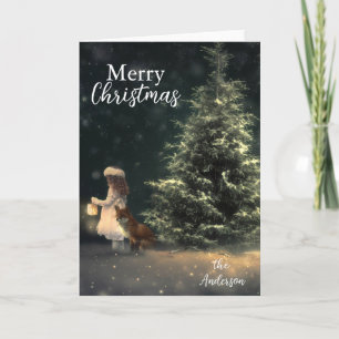 Modern Trendy Christmas Tree Holiday Card