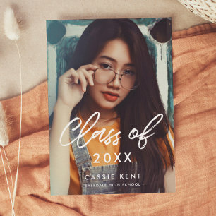 Modern trendy Class of 2025 Photo graduation Announcement