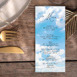 Modern Trendy Cloud Nine Bridal Shower Menu<br><div class="desc">Experience the enchantment of our Modern Trendy Cloud Nine Bridal Shower Menu, where sophistication meets romance in a cloud-kissed celebration of love. This design is a visual symphony, featuring an elegant font adorned with hearts that gracefully captures the joy and excitement of the bride-to-be. The soft hues and ethereal design...</div>