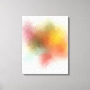 Modern Trendy Colourful Abstract Artwork Blue Red Canvas Print
