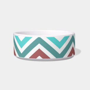 Modern, trendy, colourful chevron zigzag bowl