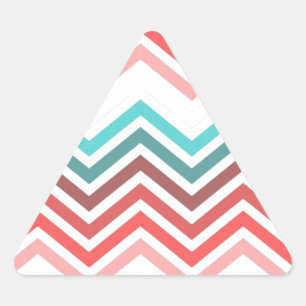 Modern, trendy, colourful chevron zigzag triangle sticker