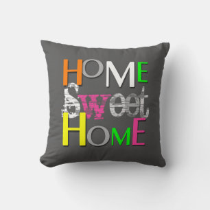 Modern Trendy Colourful Home Sweet Home Cushion