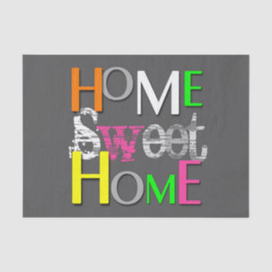 Modern Trendy Colourful Home Sweet Home Tissue Paper